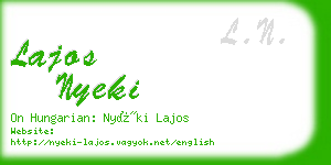 lajos nyeki business card